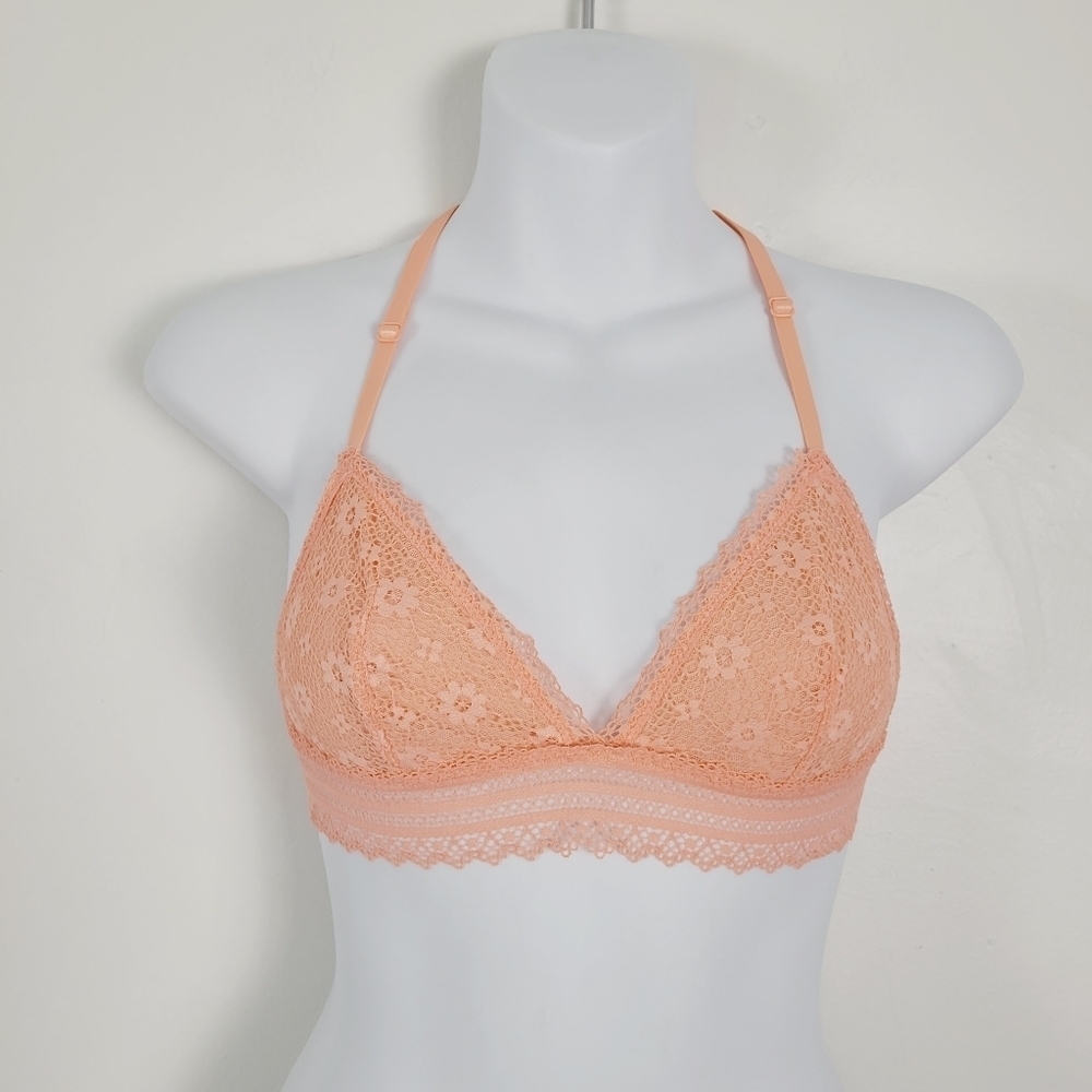 Victoria's Secret‎ Peach Lace T Back Bralette